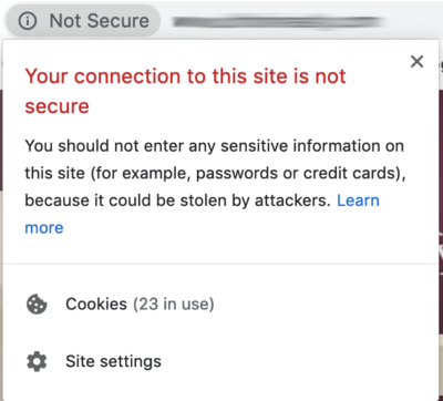 wav website is not secure 2