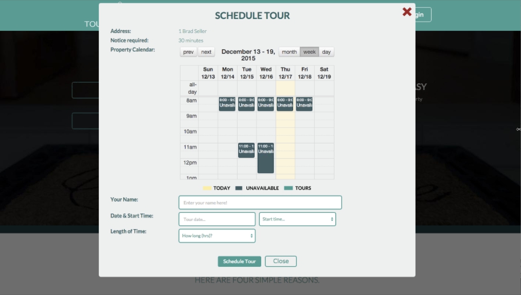 pr toursimply calendar schedule