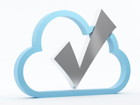 Cloud file with check mark