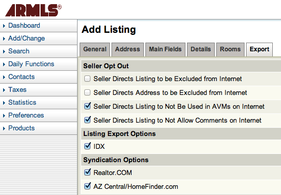 ARMLS add listing