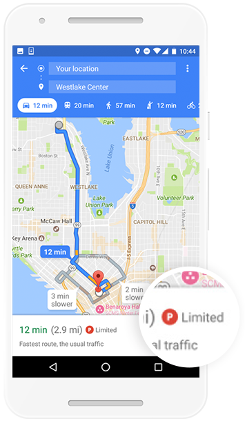 google maps LimitedParking